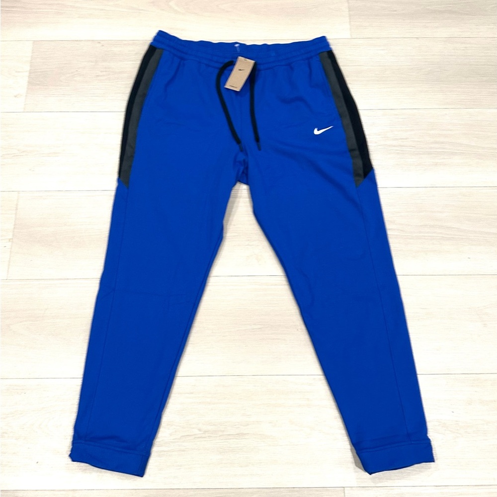 Nike Therma-Fit Basketball Royal Blue Warmup Sports Sweatpants Men Size large